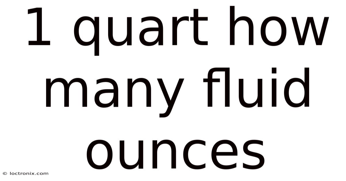 1 Quart How Many Fluid Ounces