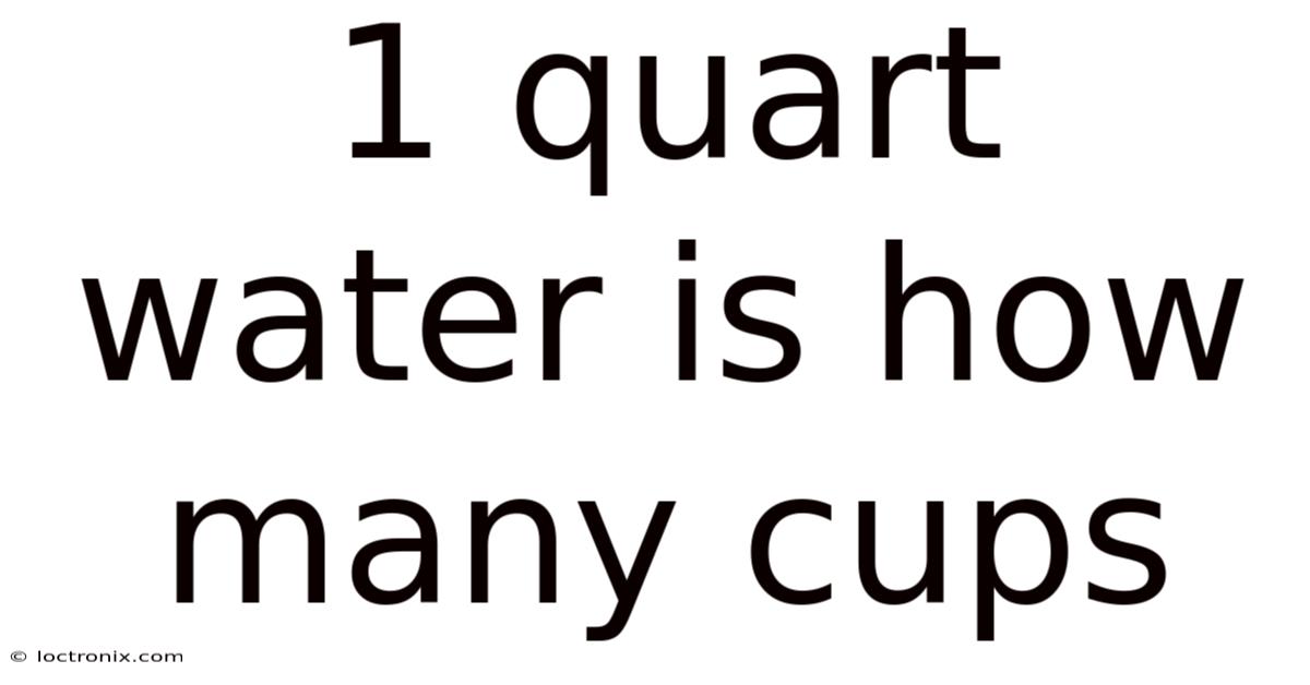 1 Quart Water Is How Many Cups