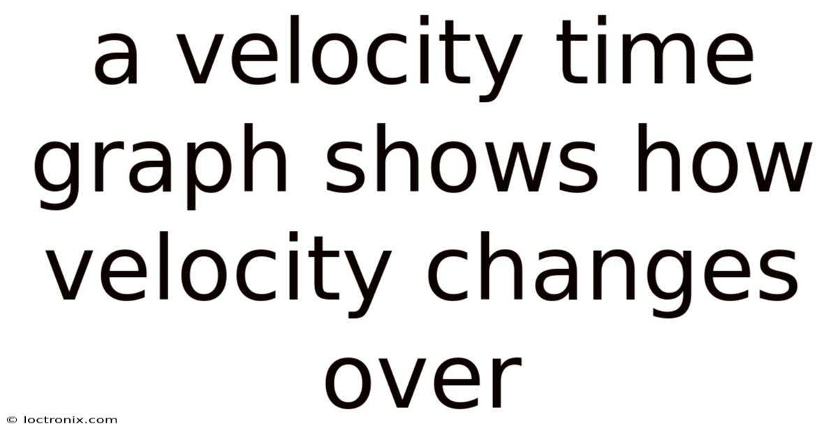 A Velocity Time Graph Shows How Velocity Changes Over