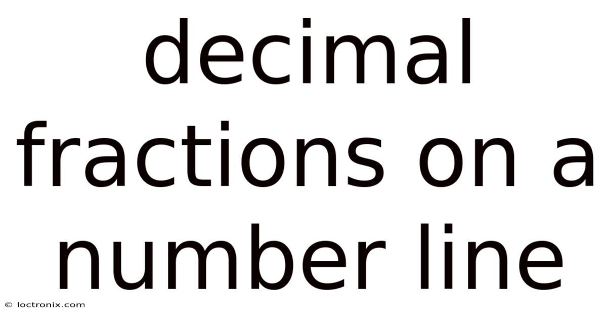 Decimal Fractions On A Number Line