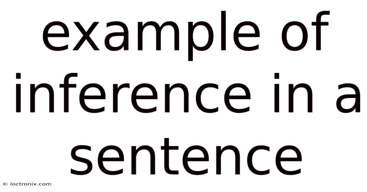 Example Of Inference In A Sentence