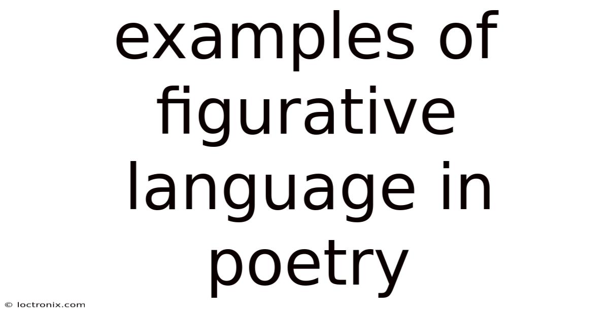 Examples Of Figurative Language In Poetry
