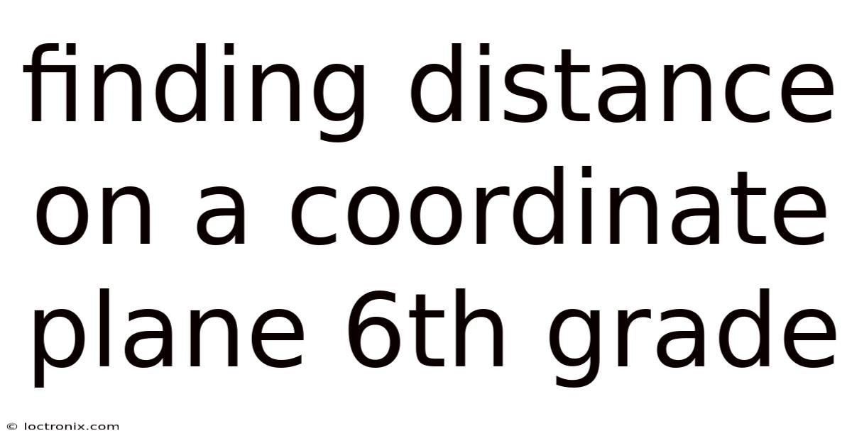 Finding Distance On A Coordinate Plane 6th Grade