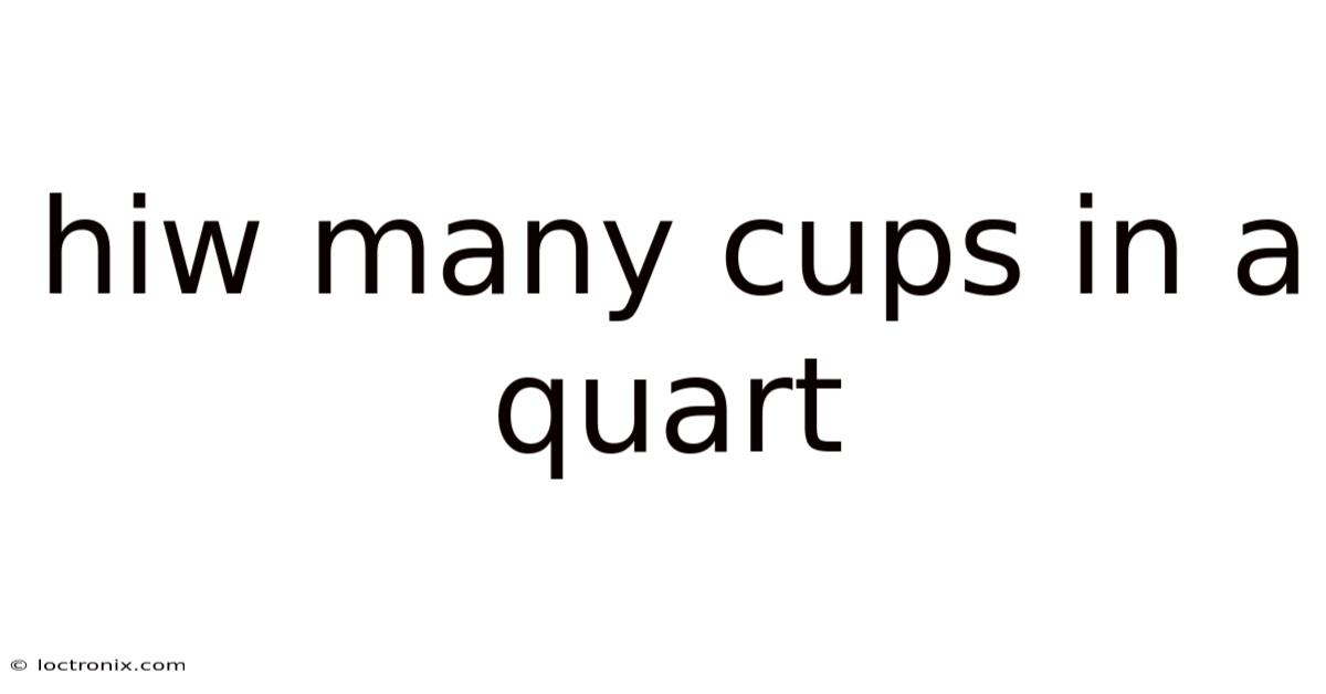 Hiw Many Cups In A Quart