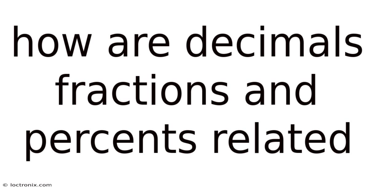 How Are Decimals Fractions And Percents Related