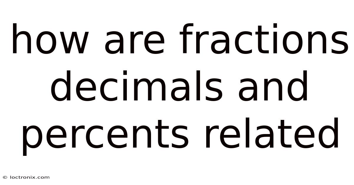 How Are Fractions Decimals And Percents Related