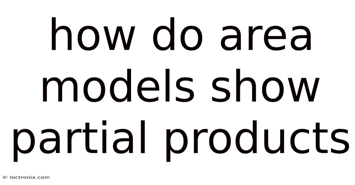 How Do Area Models Show Partial Products