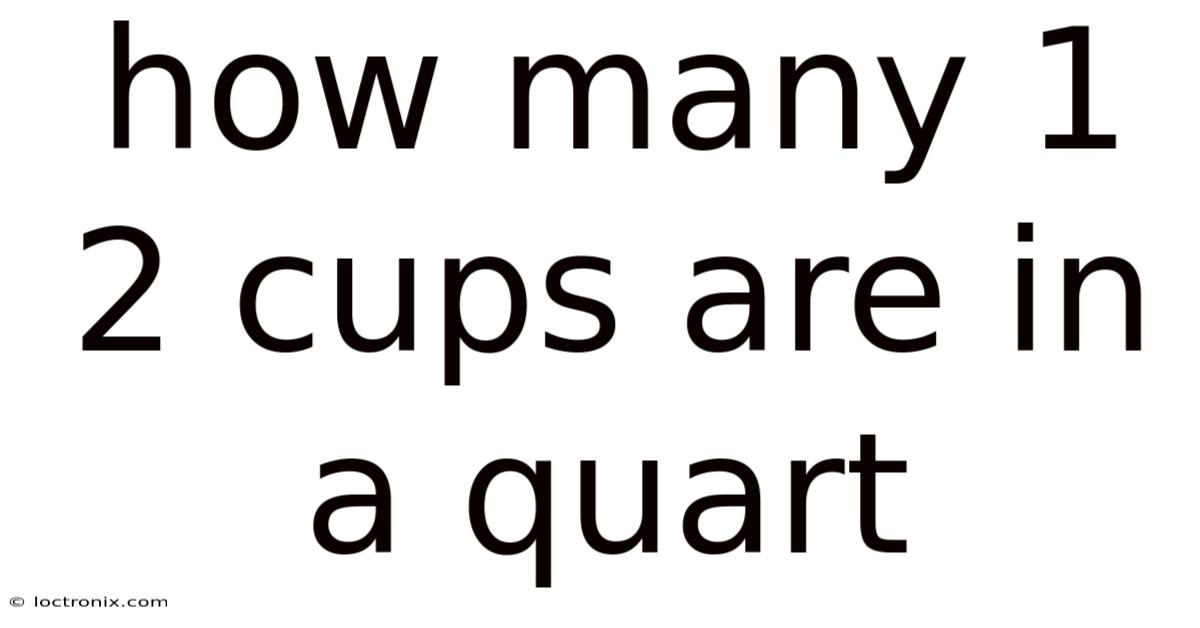 How Many 1 2 Cups Are In A Quart