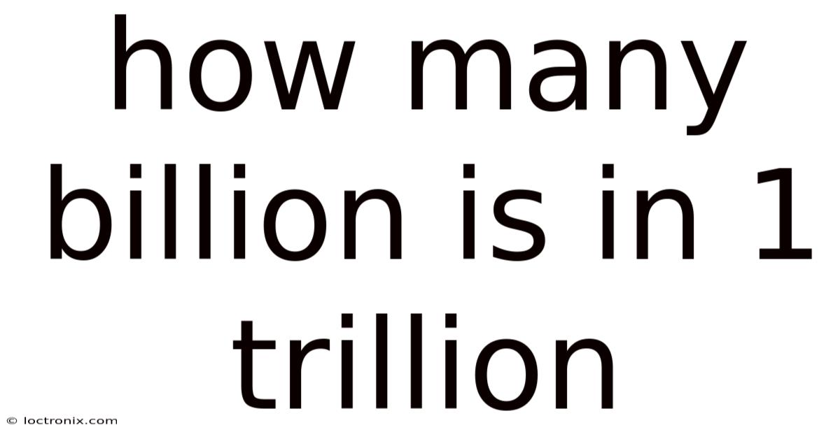 How Many Billion Is In 1 Trillion