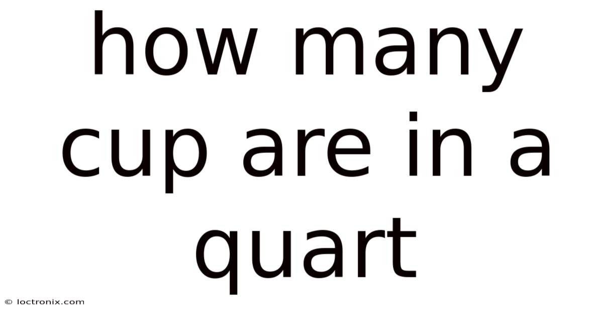 How Many Cup Are In A Quart