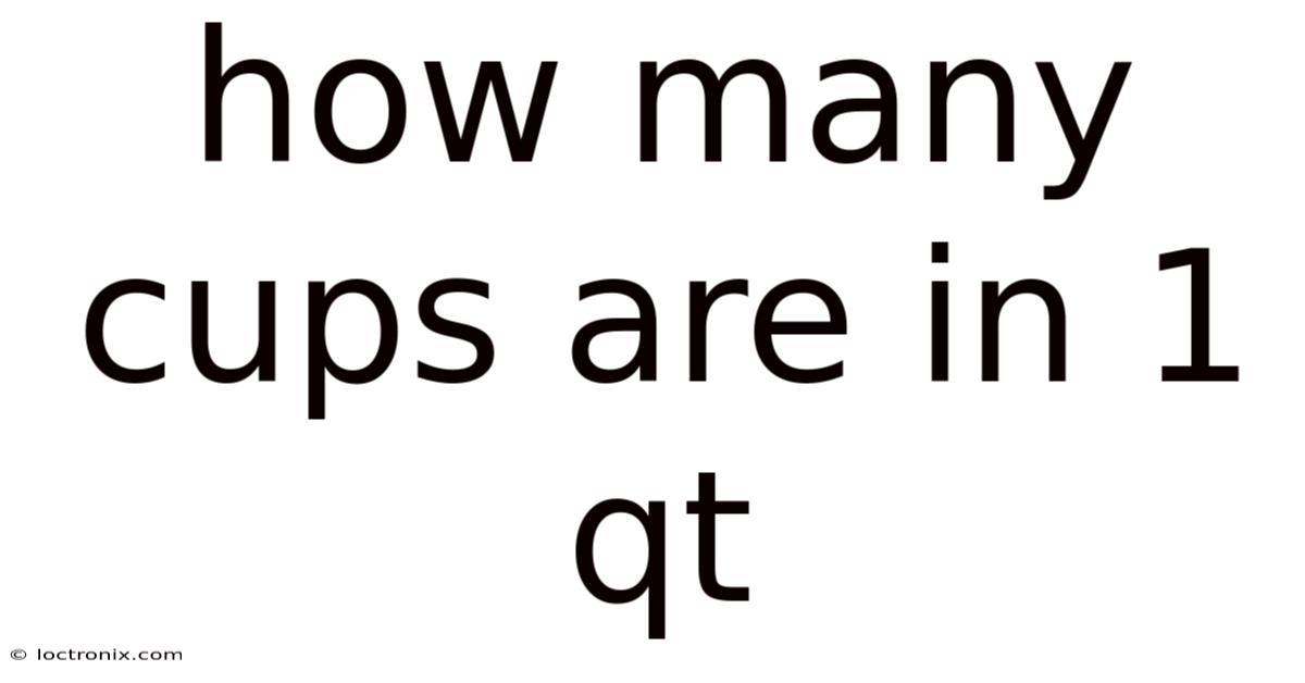How Many Cups Are In 1 Qt