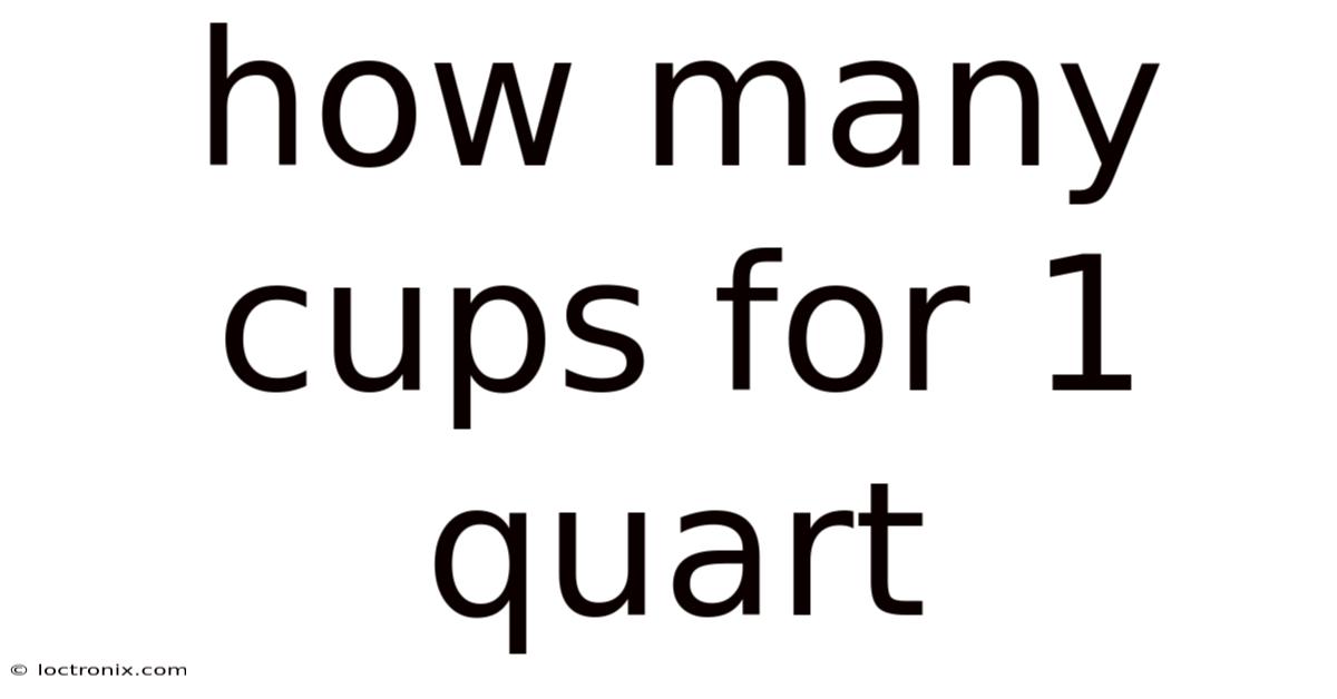How Many Cups For 1 Quart