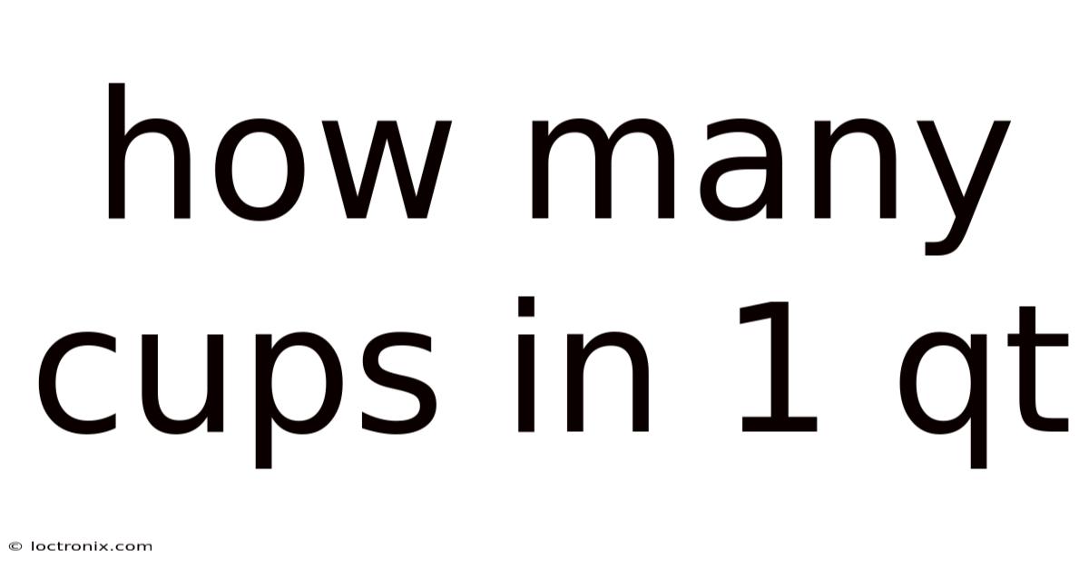 How Many Cups In 1 Qt