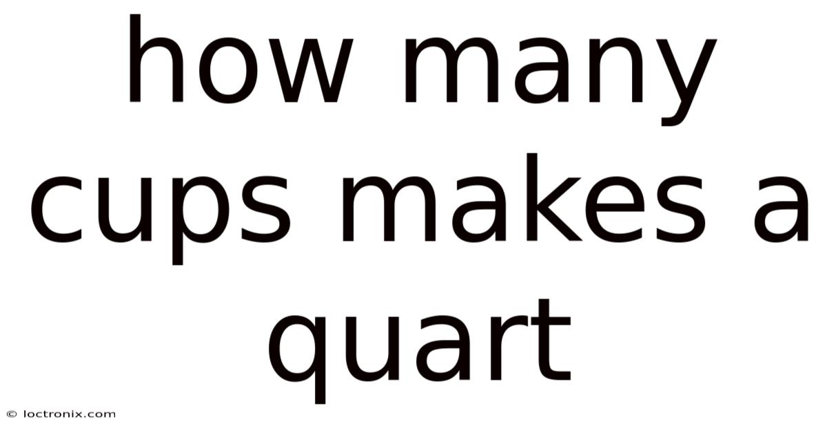 How Many Cups Makes A Quart