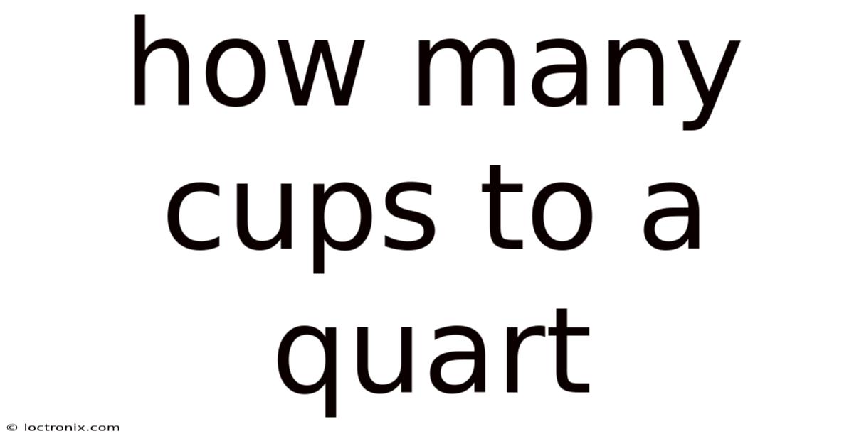 How Many Cups To A Quart