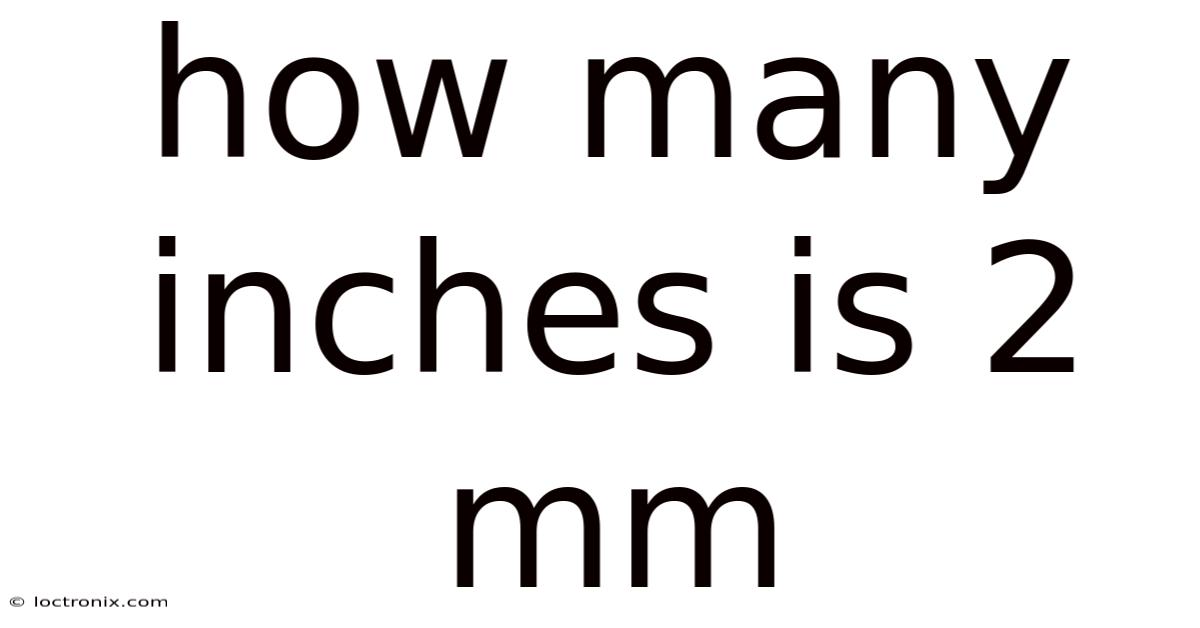 How Many Inches Is 2 Mm