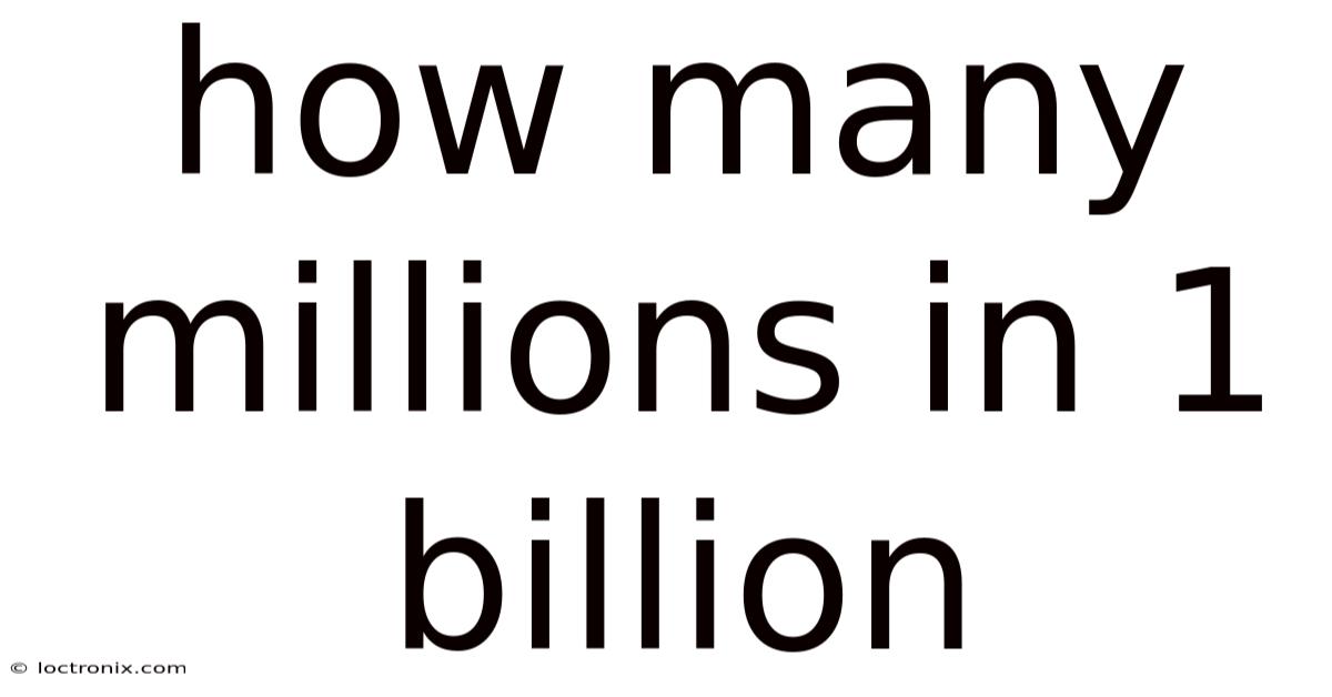 How Many Millions In 1 Billion