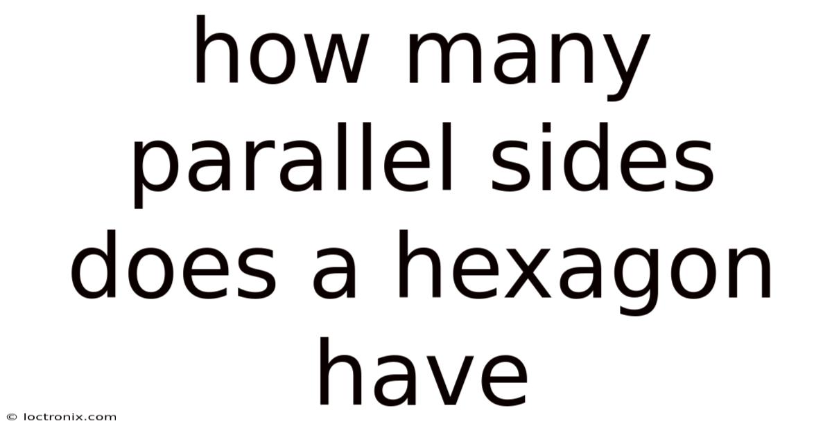 How Many Parallel Sides Does A Hexagon Have