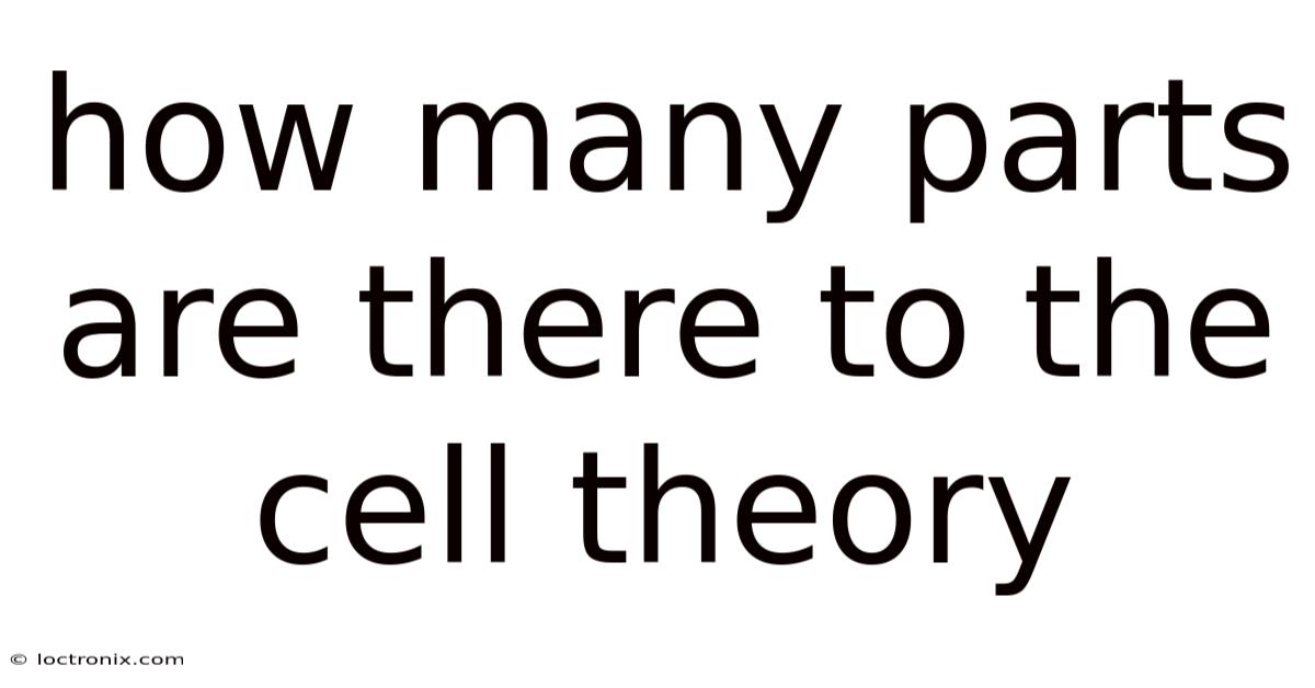 How Many Parts Are There To The Cell Theory