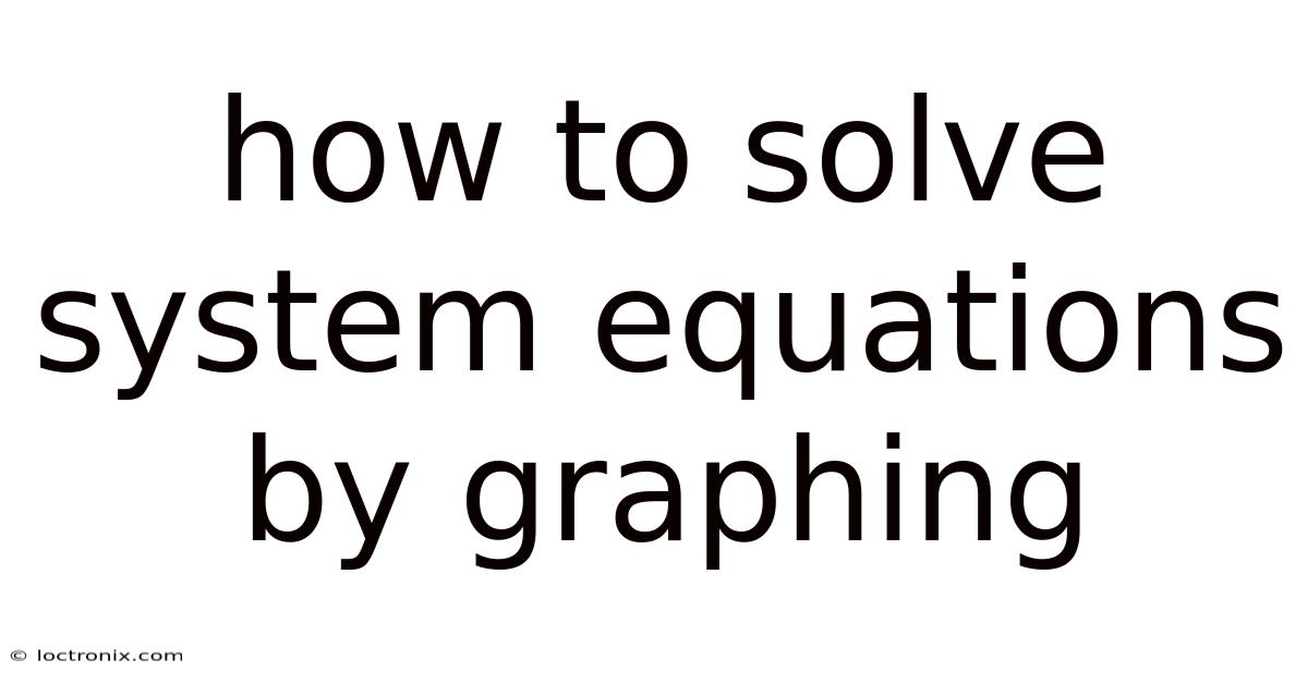 How To Solve System Equations By Graphing