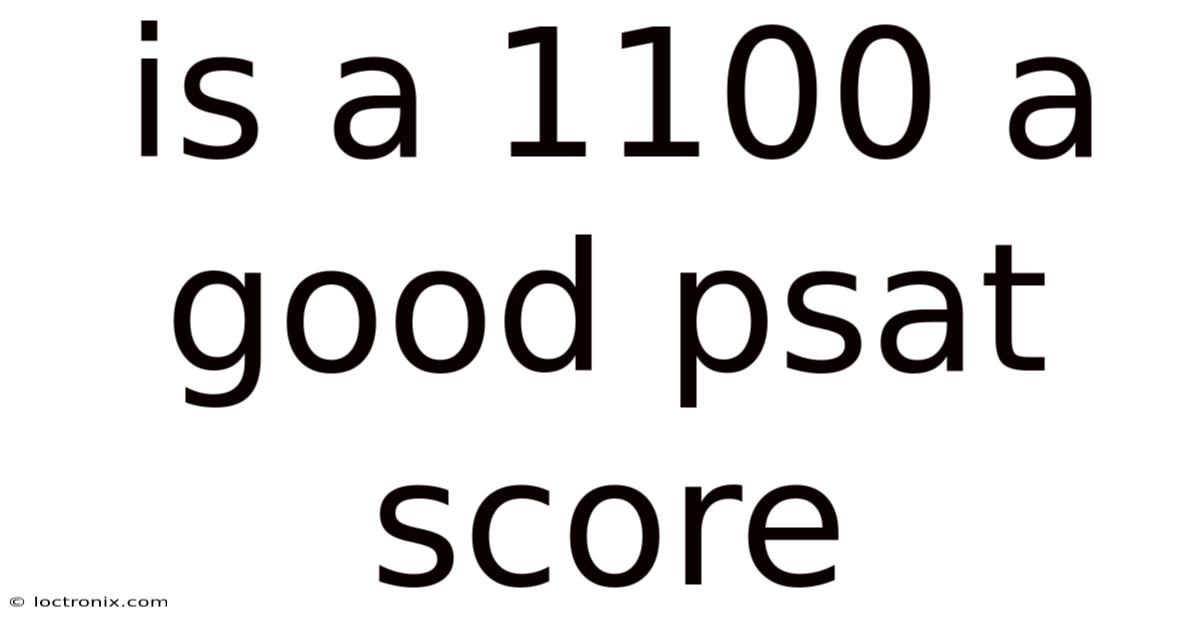 Is A 1100 A Good Psat Score
