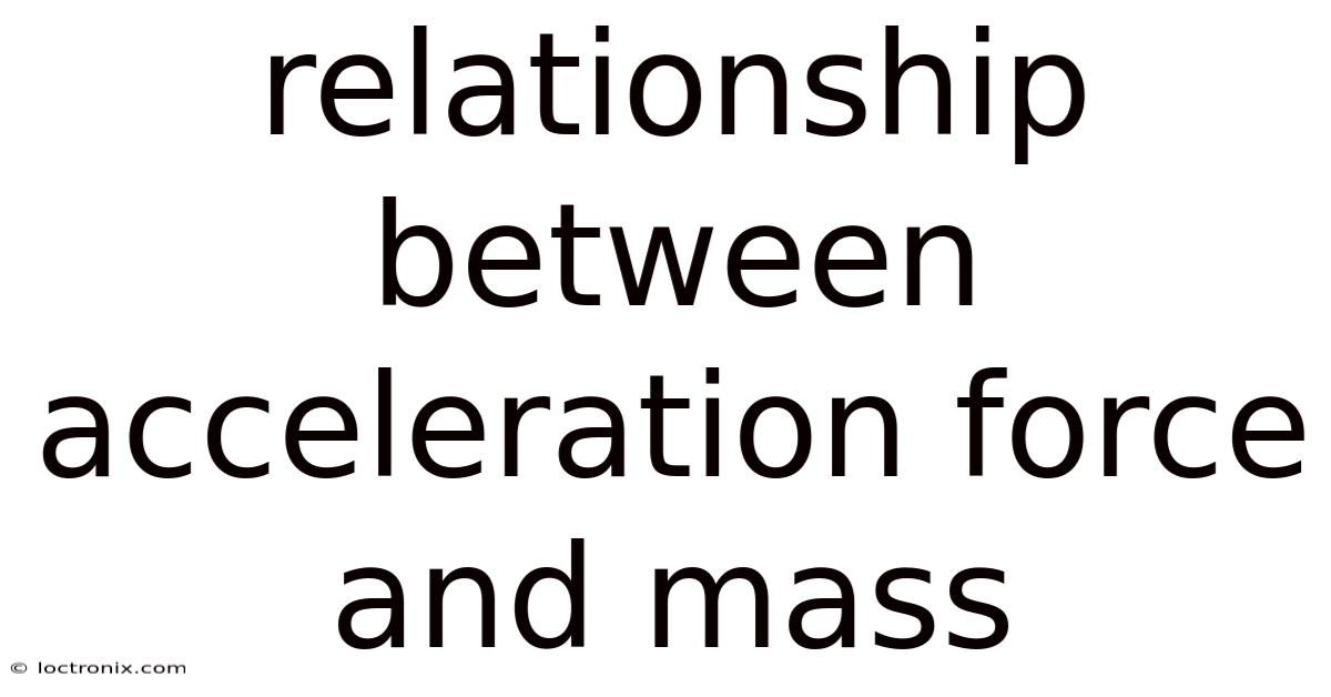 Relationship Between Acceleration Force And Mass