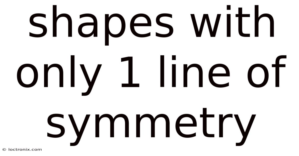 Shapes With Only 1 Line Of Symmetry