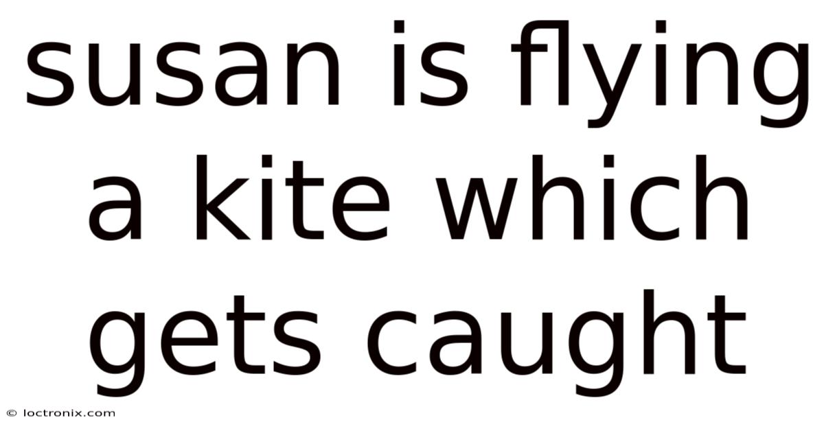 Susan Is Flying A Kite Which Gets Caught
