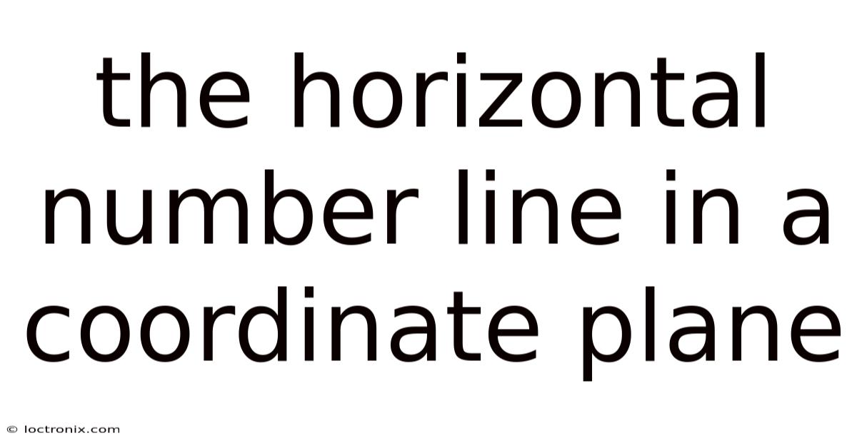 The Horizontal Number Line In A Coordinate Plane