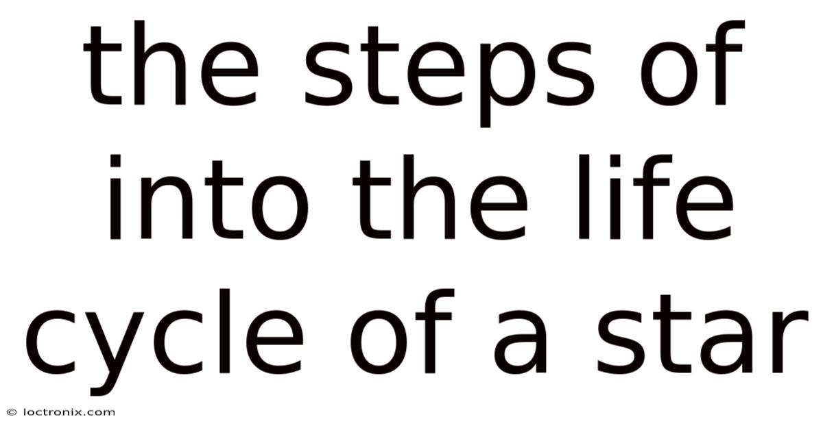 The Steps Of Into The Life Cycle Of A Star