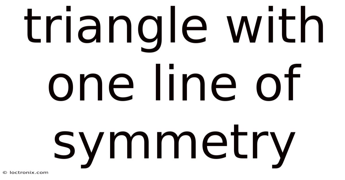 Triangle With One Line Of Symmetry