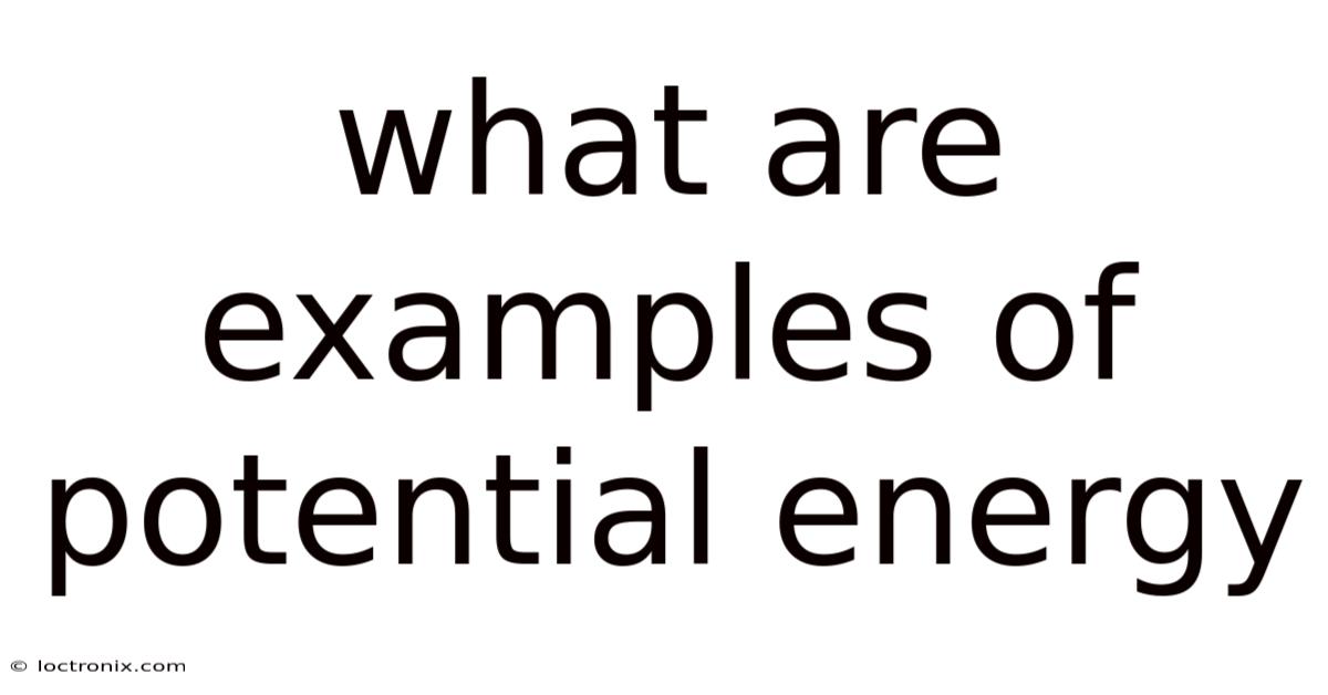 What Are Examples Of Potential Energy