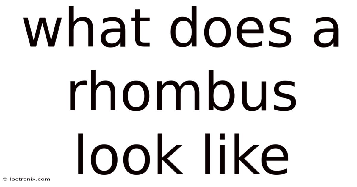 What Does A Rhombus Look Like