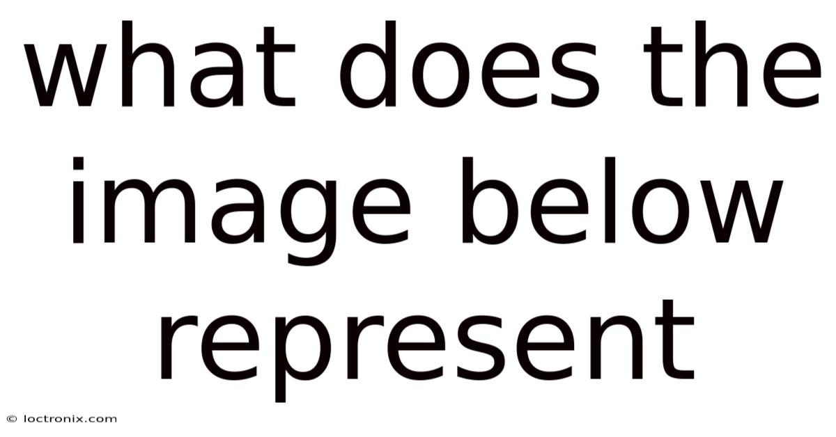 What Does The Image Below Represent