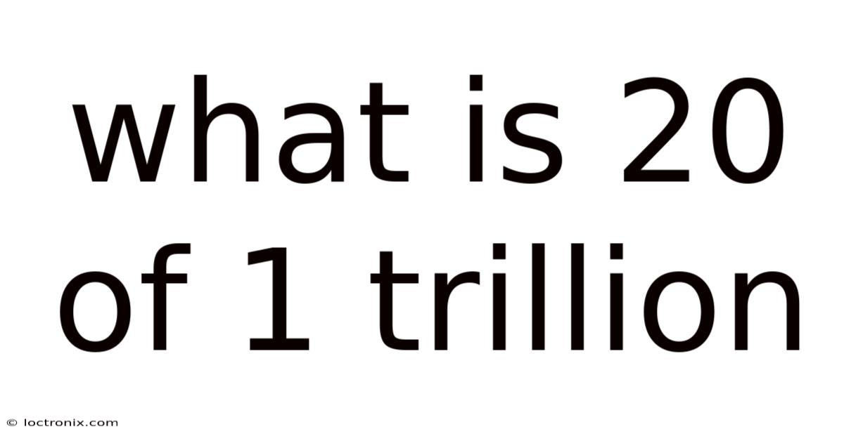 What Is 20 Of 1 Trillion