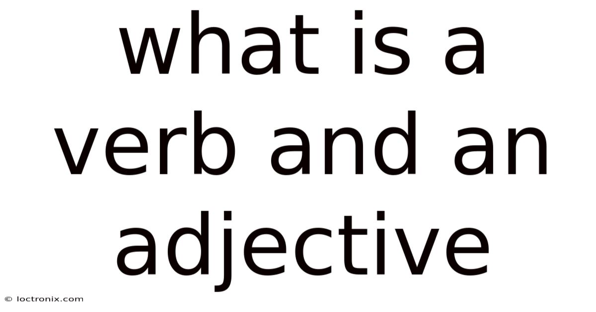 What Is A Verb And An Adjective