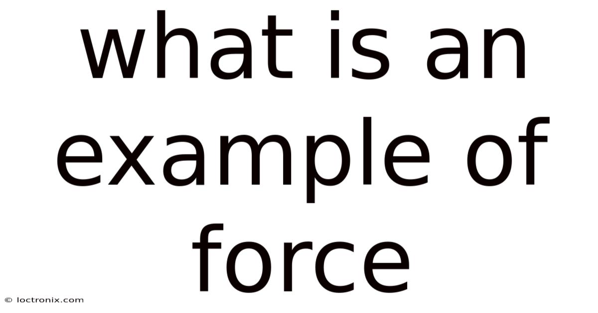 What Is An Example Of Force