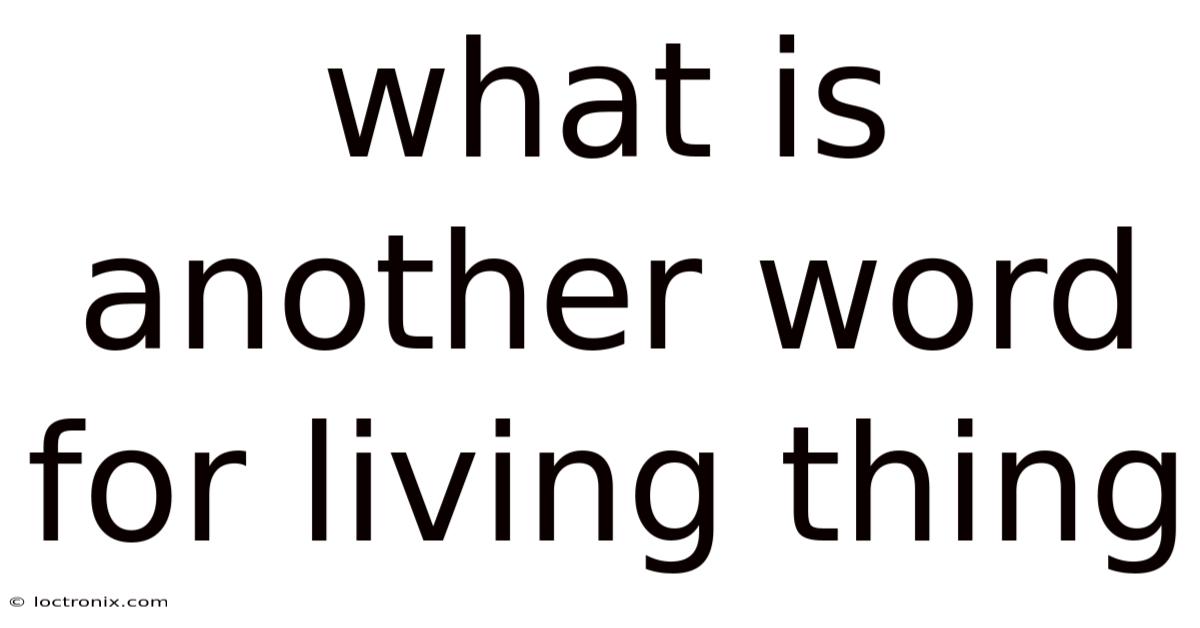 What Is Another Word For Living Thing