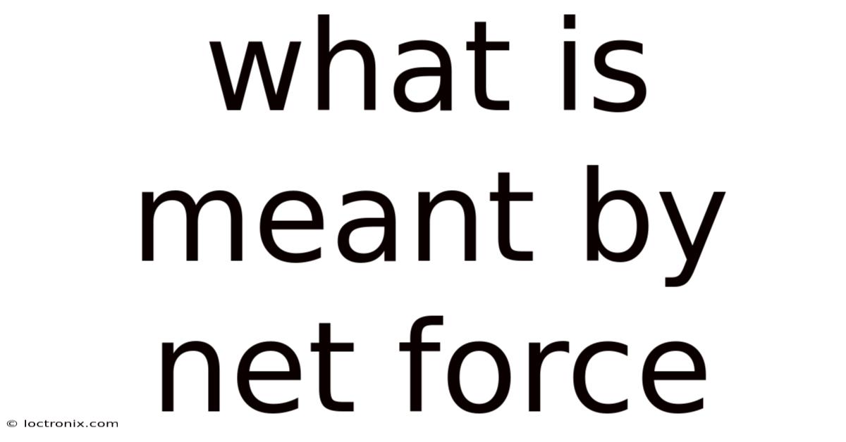 What Is Meant By Net Force