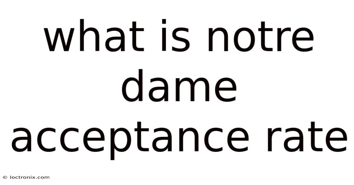 What Is Notre Dame Acceptance Rate