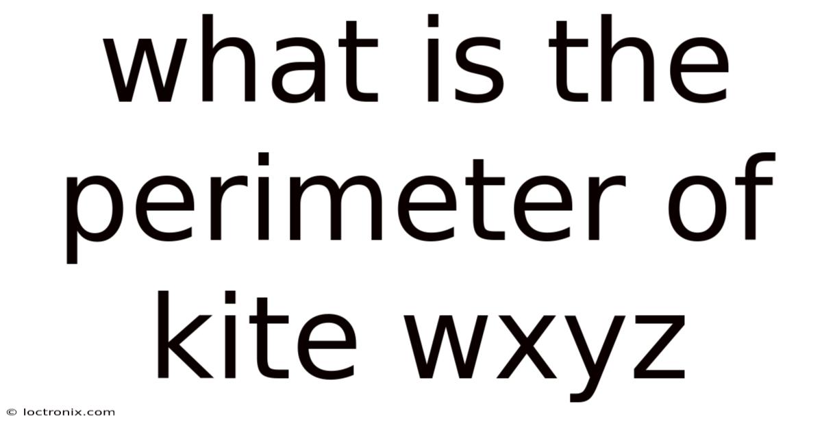 What Is The Perimeter Of Kite Wxyz