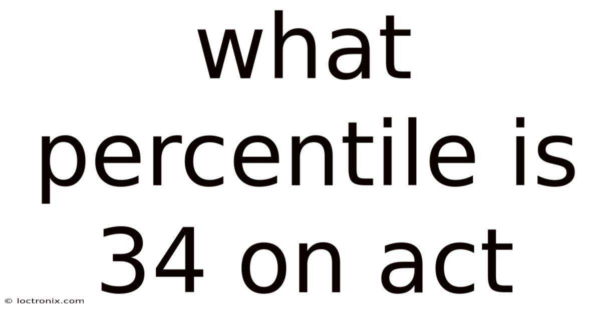 What Percentile Is 34 On Act