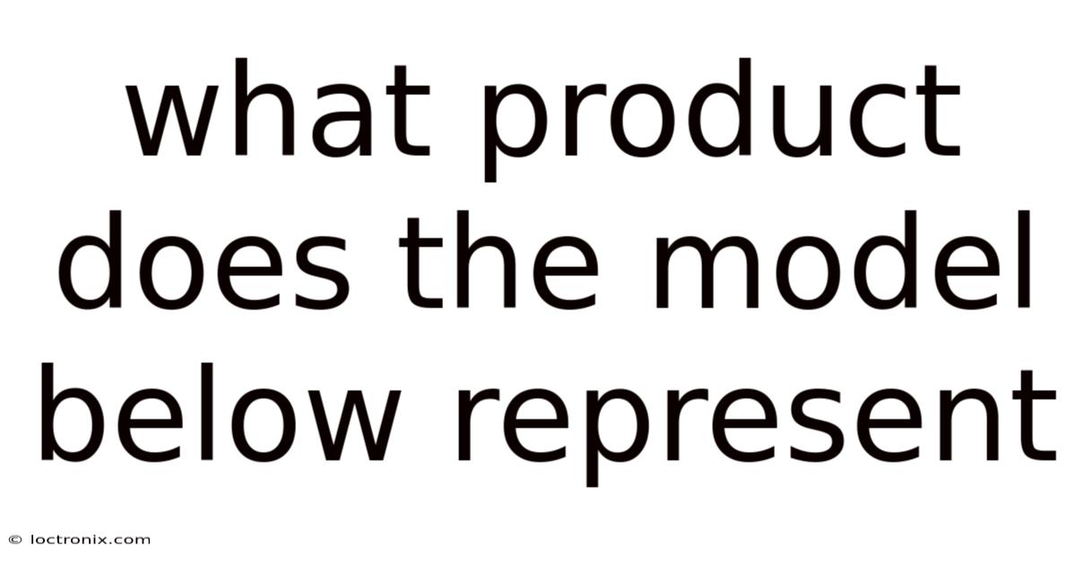 What Product Does The Model Below Represent