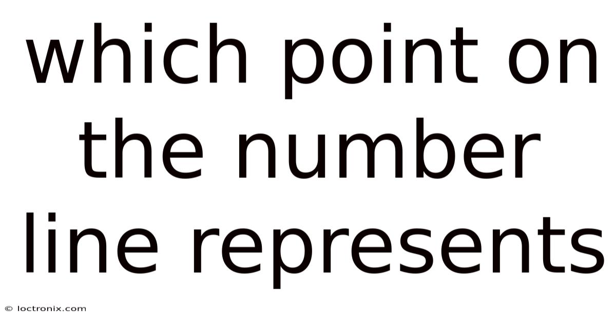 Which Point On The Number Line Represents