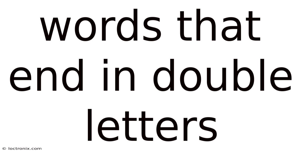 Words That End In Double Letters